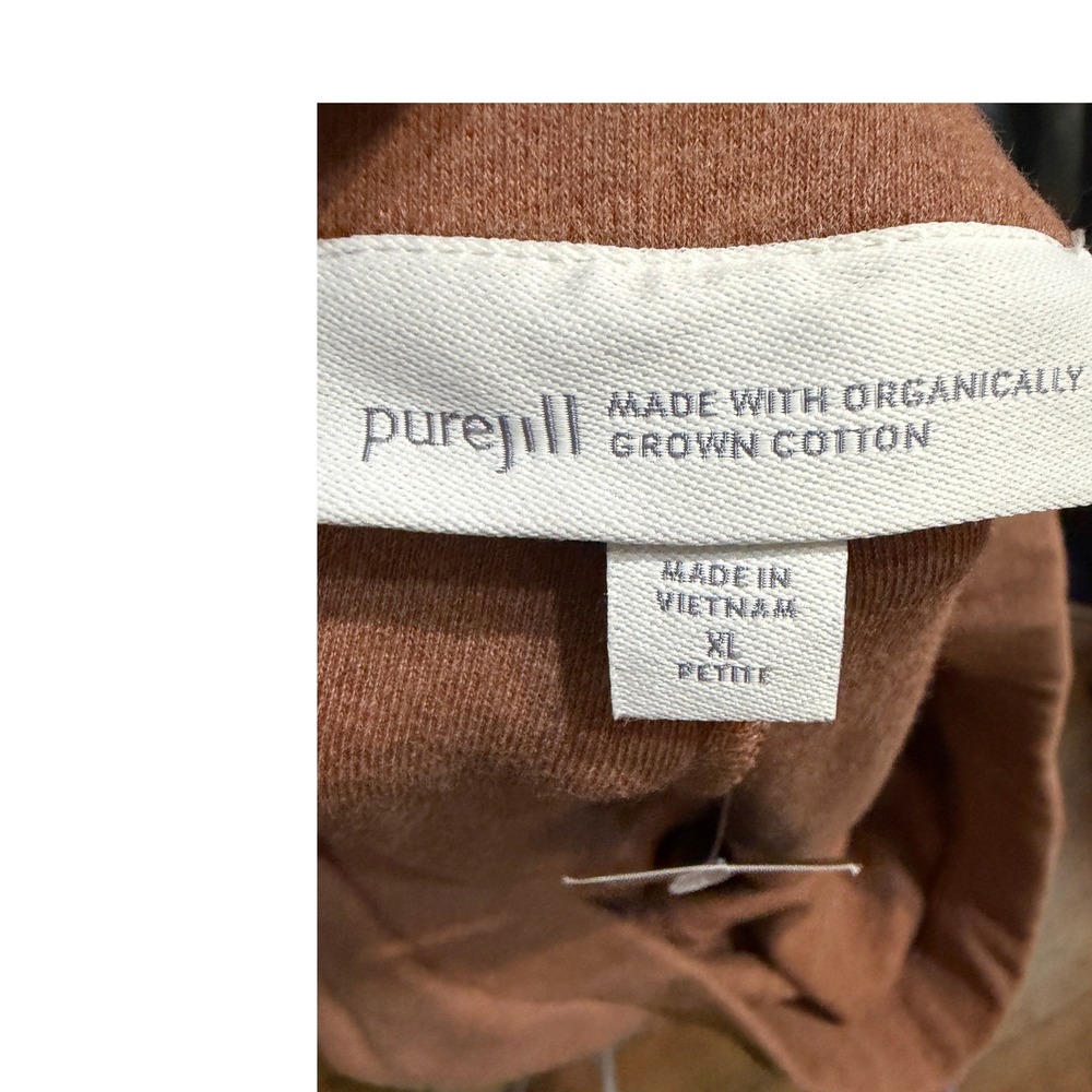 J. Jill Organic Cotton Pull On Pant XL Petite New with Tags Staple Wardrobe Item - Picture 3 of 4